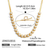 Wholesale Stainless Steel And Titanium Steel Electroplated Geometric Pearl Jewelry Set For Women Necklaces And Bracelets