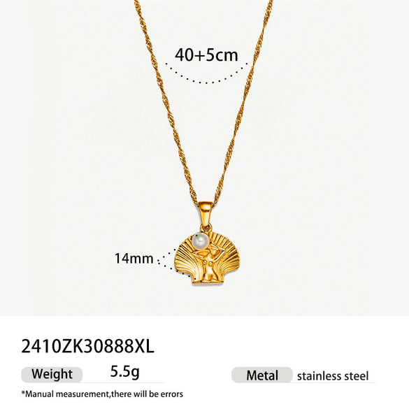 Wholesale Stainless Steel And Titanium Steel Electroplated Sweater Chain Jewelry Set For Women In Ins Style Minimalist Fashion
