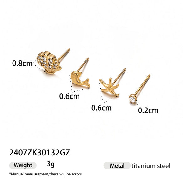 Wholesale Stainless Steel And Titanium Steel Electroplated Sweater Chain Jewelry Set For Women In Ins Style Minimalist Fashion