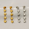 Wholesale Stainless Steel And Titanium Steel Fashion Love Tassel Heart Shape Earrings For Women 18K Gold Plated