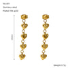 Wholesale Stainless Steel And Titanium Steel Fashion Love Tassel Heart Shape Earrings For Women 18K Gold Plated