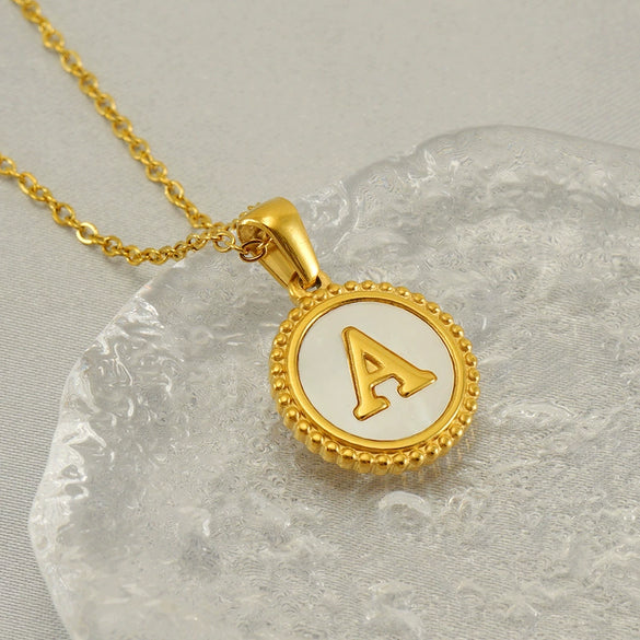 Wholesale Stainless Steel And Titanium Steel Fashion Necklace With Letter Pattern And Cross Chain Style Electroplated
