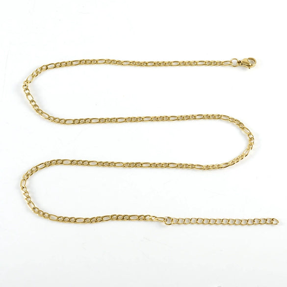Wholesale 316L Stainless Steel And 316L Stainless Steel Figaro Nk Chain Necklace With Geometric Style For Men