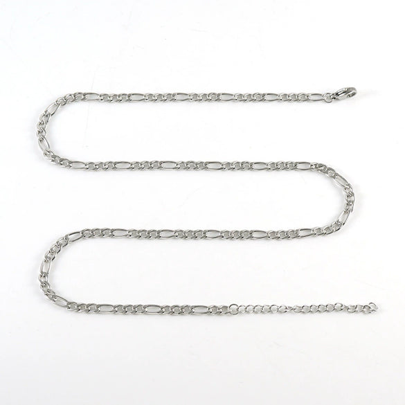 Wholesale 316L Stainless Steel And 316L Stainless Steel Figaro Nk Chain Necklace With Geometric Style For Men