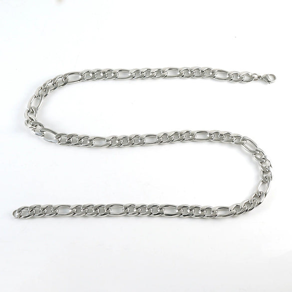Wholesale 316L Stainless Steel And 316L Stainless Steel Figaro Nk Chain Necklace With Geometric Style For Men