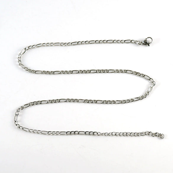 Wholesale 316L Stainless Steel And 316L Stainless Steel Figaro Nk Chain Necklace With Geometric Style For Men