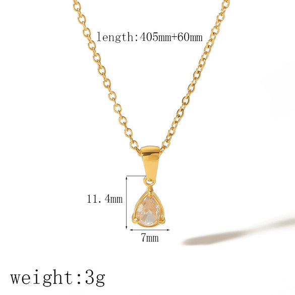 Wholesale Stainless Steel And Titanium Steel Flower Pendant Necklace With Electroplating And Diamondembedded Design
