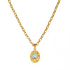 Wholesale Stainless Steel And Titanium Steel Geometric And Flower Style Pendant Necklace With Vacuum Plating For Women