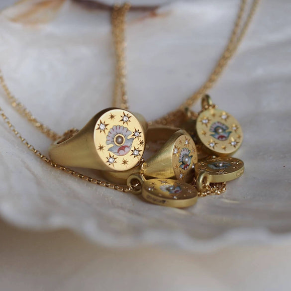 Wholesale Stainless Steel And Titanium Steel Geometric And Flower Style Pendant Necklace With Vacuum Plating For Women