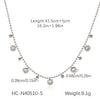 Wholesale Stainless Steel And Titanium Steel Geometric Ball Chain Tassel Zircon Women's Necklace