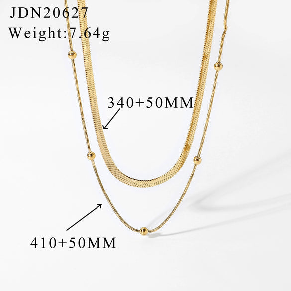 Wholesale Stainless Steel And Titanium Steel Geometric Collar Necklace With Electroplating For Women