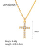 Wholesale Stainless Steel And Titanium Steel Geometric Cross Clavicle Necklace For Women With Electroplating
