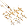 Wholesale Stainless Steel And Titanium Steel Geometric Cross Clavicle Necklace For Women With Electroplating