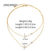 Wholesale Stainless Steel And Titanium Steel Geometric Cross Clavicle Necklace For Women With Electroplating