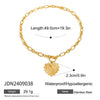 Wholesale Stainless Steel And Titanium Steel Geometric Cross Clavicle Necklace For Women With Electroplating