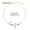 Wholesale Stainless Steel And Titanium Steel Geometric Cross Clavicle Necklace For Women With Electroplating