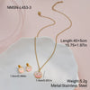 Wholesale Stainless Steel And Titanium Steel Geometric Heart Drop Bell Pattern Electroplated Jewelry Set For Girls Including Necklace And Earrings