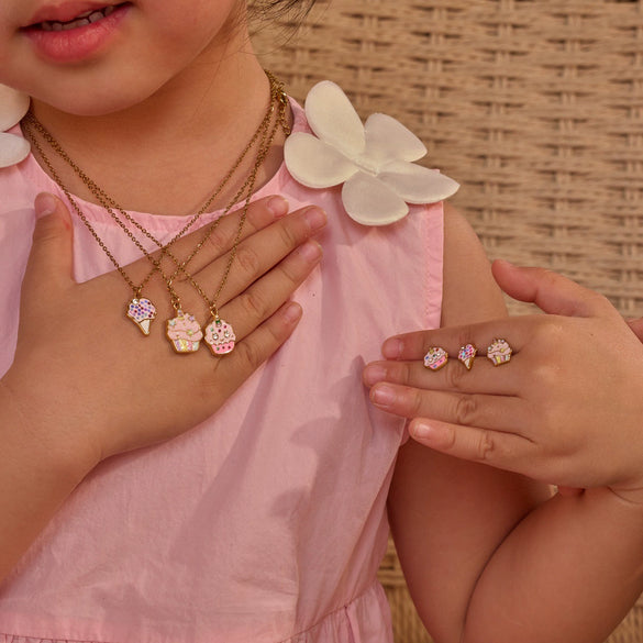 Wholesale Stainless Steel And Titanium Steel Geometric Heart Drop Bell Pattern Electroplated Jewelry Set For Girls Including Necklace And Earrings