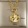 Wholesale Stainless Steel And Titanium Steel Geometric Heartshaped Pendant Necklace 18K Goldplated Hiphop Internet Celebrity Style