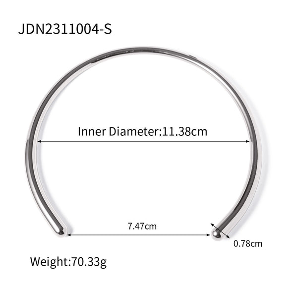 Wholesale Stainless Steel And Titanium Steel Geometric Joker Jewelry Simple Smooth Collar Style