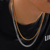 Wholesale Stainless Steel And Titanium Steel Geometric Keel Chain Necklace With Electroplating Treatment
