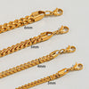 Wholesale Stainless Steel And Titanium Steel Geometric Keel Chain Necklace With Electroplating Treatment