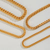 Wholesale Stainless Steel And Titanium Steel Geometric Keel Chain Necklace With Electroplating Treatment