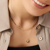 Wholesale Stainless Steel And Titanium Steel Geometric Love Pendant Double Layer Necklace For Women With Electroplating