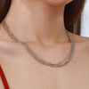 Wholesale Stainless Steel And Titanium Steel Geometric Multi Layer Necklace For Women