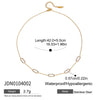 Wholesale Stainless Steel And Titanium Steel Geometric Oval Pendant Necklace With White Diamond Electroplated For Women