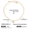 Wholesale Stainless Steel And Titanium Steel Geometric Pattern Electroplated Clavicle Necklace For Women