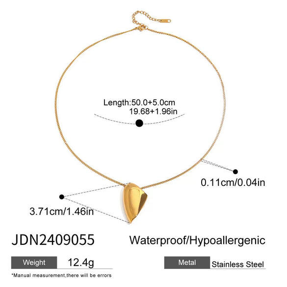 Wholesale Stainless Steel And Titanium Steel Geometric Pendant Necklace With Electroplating Treatment