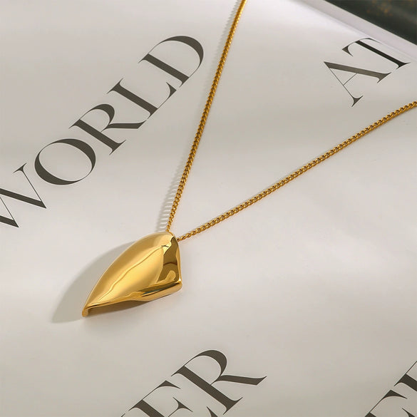 Wholesale Stainless Steel And Titanium Steel Geometric Pendant Necklace With Electroplating Treatment
