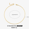 Wholesale Stainless Steel And Titanium Steel Geometric Round Bone Chain Necklace With Electroplating For Women