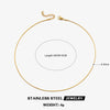 Wholesale Stainless Steel And Titanium Steel Geometric Round Bone Chain Necklace With Electroplating For Women
