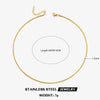 Wholesale Stainless Steel And Titanium Steel Geometric Round Bone Chain Necklace With Electroplating For Women