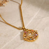 Wholesale Stainless Steel And Titanium Steel Geometric Star Pendant Necklace For Women With Electroplating