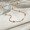 Wholesale Stainless Steel And Titanium Steel Geometric Style Chain Necklace For Women
