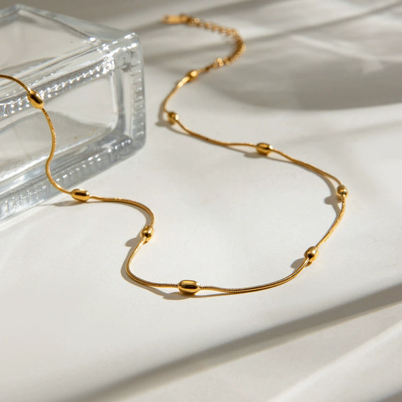 Wholesale Stainless Steel And Titanium Steel Geometric Style Chain Necklace For Women