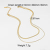 Wholesale Stainless Steel And Titanium Steel Geometric Style Double Layer Snake Chain Necklace With Colorful Natural Stone Beads And Electroplating Treatment For Women