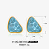 Wholesale Stainless Steel And Titanium Steel Geometric Triangle Inlaid Electroplated Women's Earrings And Ring Jewelry