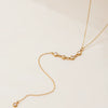 Wholesale Stainless Steel And Titanium Steel Geometric Y Shaped Chain Long Necklace For Women With Electroplating Design