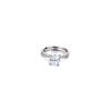 Wholesale Stainless Steel And Titanium Steel Geometric Zircon Women's Ring With Fourclaw Design And Electroplating