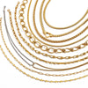 Wholesale Stainless Steel And Titanium Steel Gold Necklace With Geometric Style Cuban Clavicle Chain Electroplated