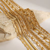Wholesale Stainless Steel And Titanium Steel Gold Necklace With Geometric Style Cuban Clavicle Chain Electroplated