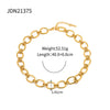 Wholesale Stainless Steel And Titanium Steel Gold Necklace With Geometric Style Cuban Clavicle Chain Electroplated
