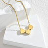 Wholesale Stainless Steel And Titanium Steel Heart Shape Pendant Ochain Necklace For Women Electroplated Simple Style