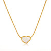 Wholesale Stainless Steel And Titanium Steel Heart Shaped Necklace For Women With Electroplating Design