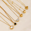 Wholesale Stainless Steel And Titanium Steel Heart Shaped Necklace For Women With Electroplating Design