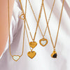 Wholesale Stainless Steel And Titanium Steel Heart Shaped Necklace For Women With Electroplating Design